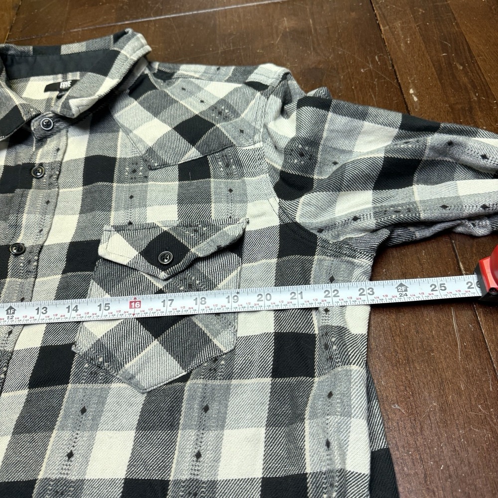 Frye Men's Jacquard Flannel, Size XL, Heather‎ Grey - Picture 6 of 7